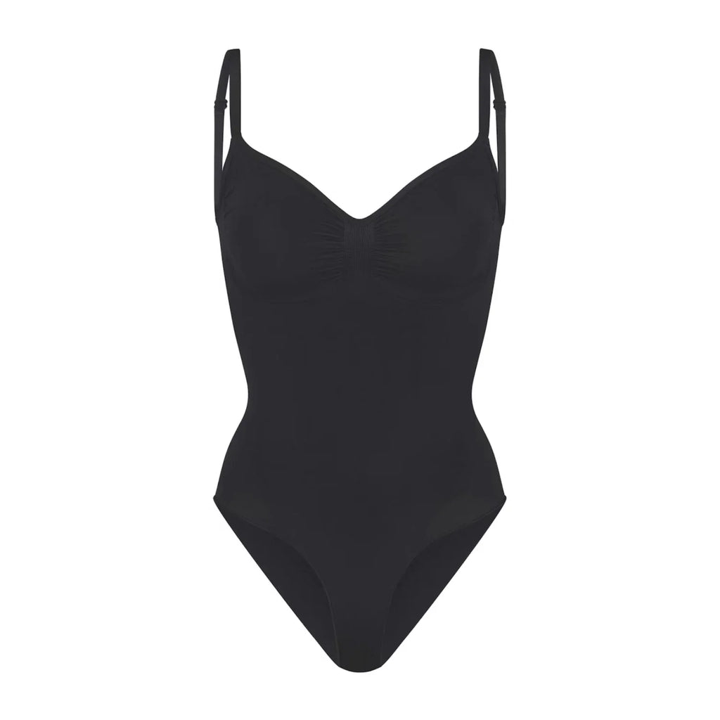 Body gainant ventre plat noir, vue produit