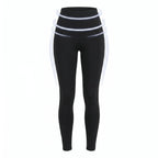 Legging amincissant taille haute Elya noir — packshot produit, zones de compression gainante