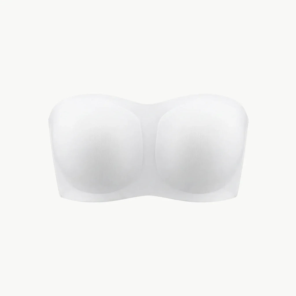 Soutien-gorge invisible sans bretelles blanc, packshot