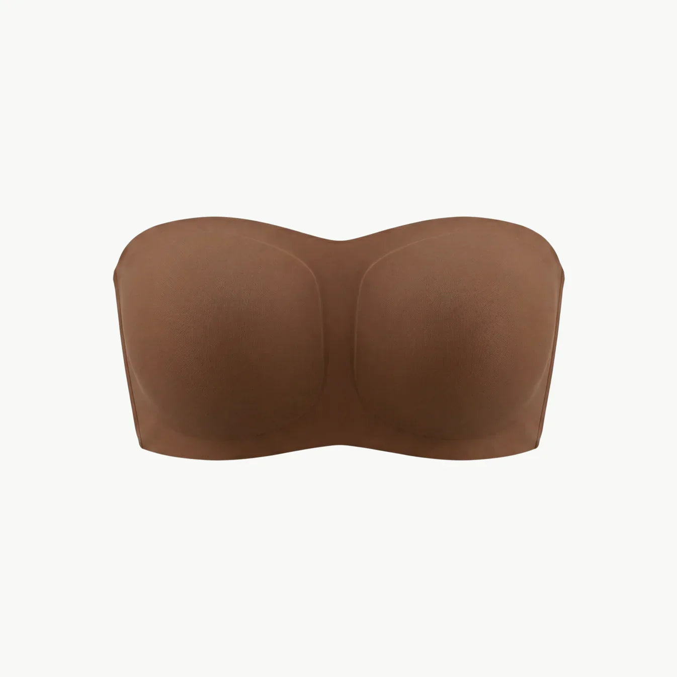 Soutien-gorge invisible sans bretelles marron, packshot